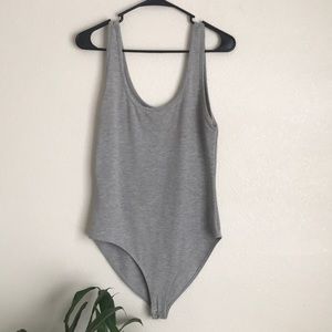 Forever 21 gray tank top bodysuit